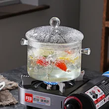 1.5L/1.6L скандинавский бинауральный бытовой Прозрачный Горшок с высокой термостойкостью