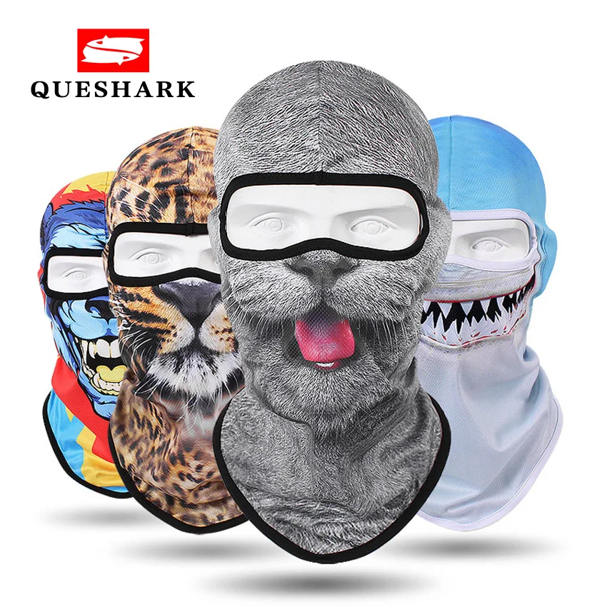 

3D Printed Animal Full Face Mask Sunscreen Personality Cycling Mask Sports Hiking Camping Ski Game Bicycle Helmet Mask Caps