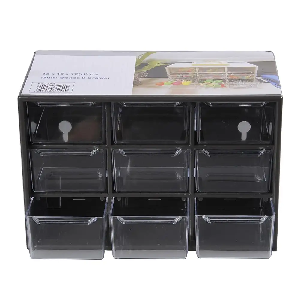 

9-drawer Storage Box Black White Desktop Cosmetics Jewelry Sundries Storage Storage Bedroom Decoration Storage Box
