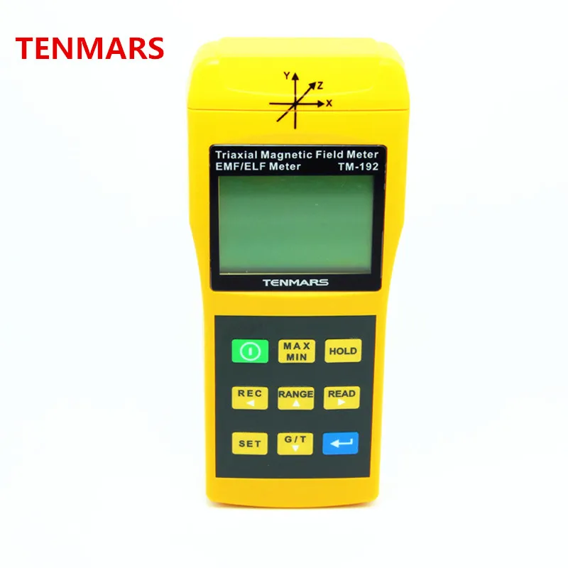 TENMARS Triaxial Magnetic Field Meter EMFELF Meter TM-192 3-Axis Gauss meter Electromagnetic Radiation Detector 30Hz-2000Hz  1