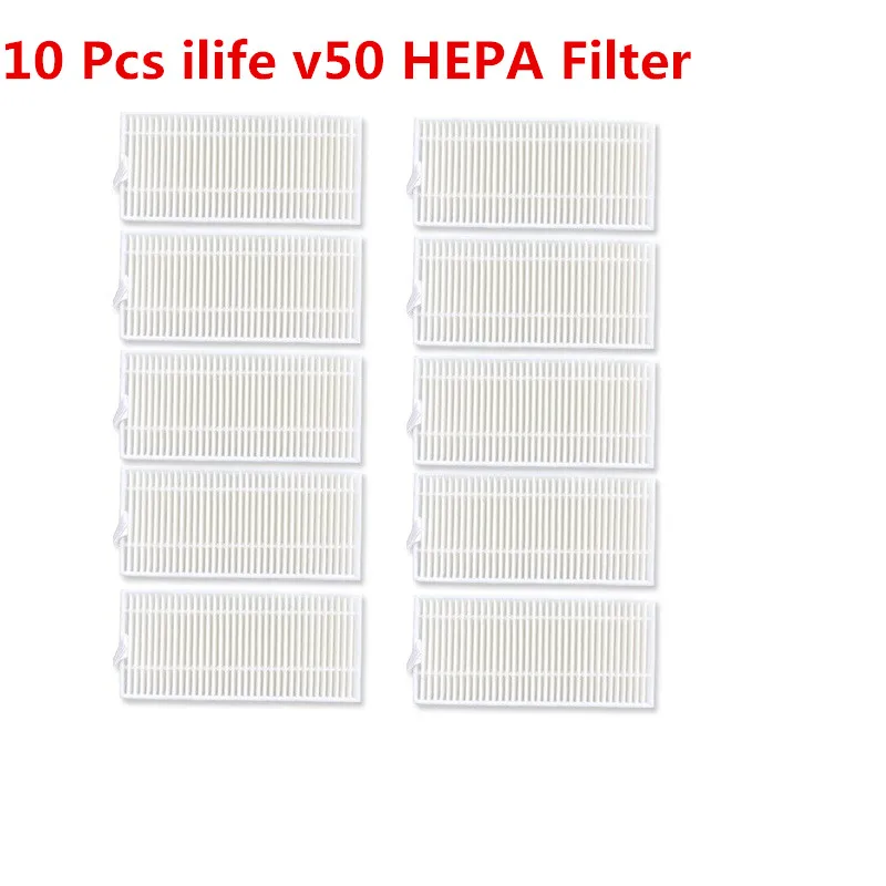 10 шт. фильтры для пылесоса ilife v50 HEPA фильтр для ilife v50 Запчасти для пылесоса