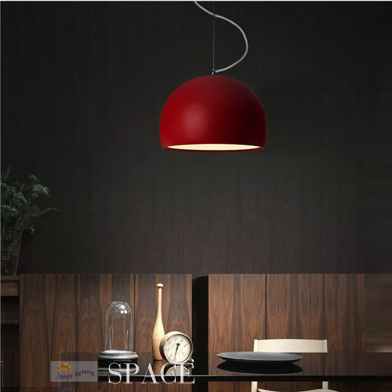 Modern Retro Pendant Lights Pendant Lamps Single Head Restaurant / Dining E27 white black red optionally Home Decor
