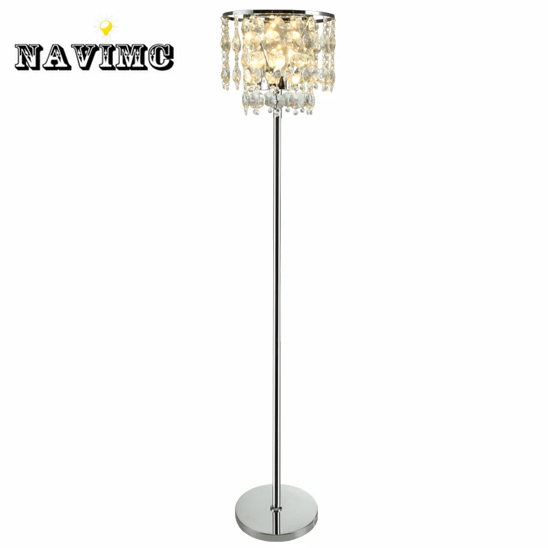 

Modern Crystal Floor Lamp Bedroom Simple Modern study led floor Light creative living Room Table Lamp Smoky Gray / Transparent