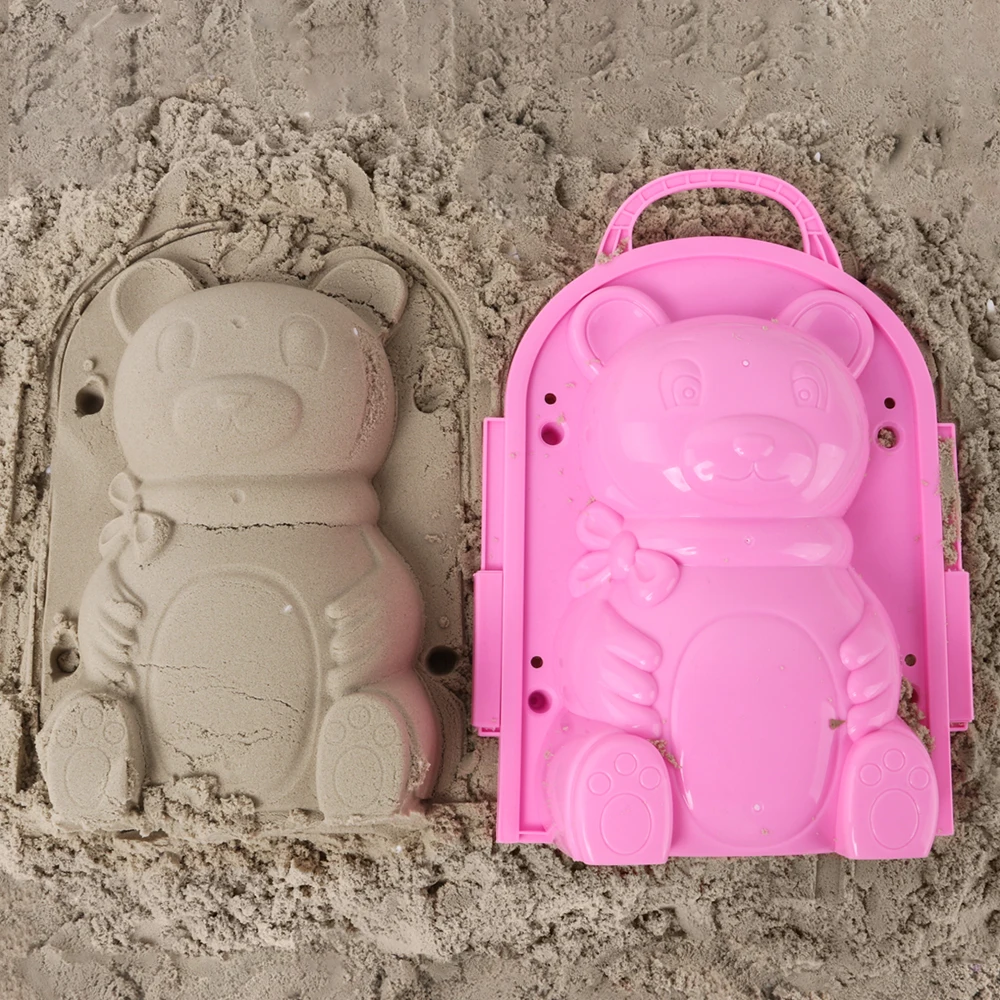 remarkable  Funny Beach Sand Game 3D Cartoon Penguin Mold Beach Snow Sand Model Children's Model Toys Children 