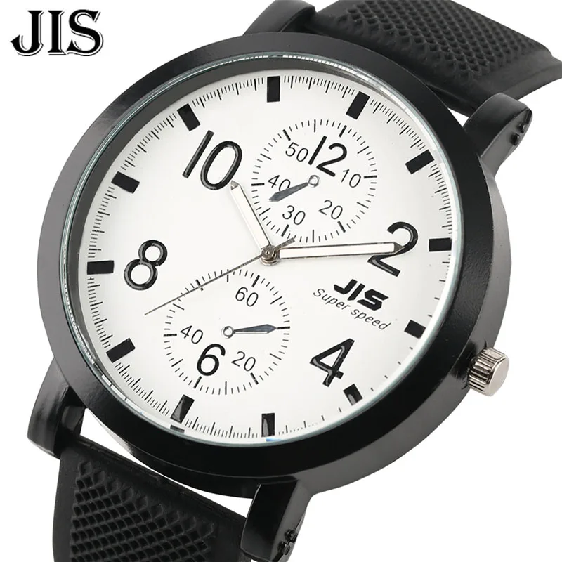 

Top Luxury Watch JIS Brand Men Super Speed Military Watch Male Clock Aviator Casual Sports Silicone Band Watch reloj para hombre