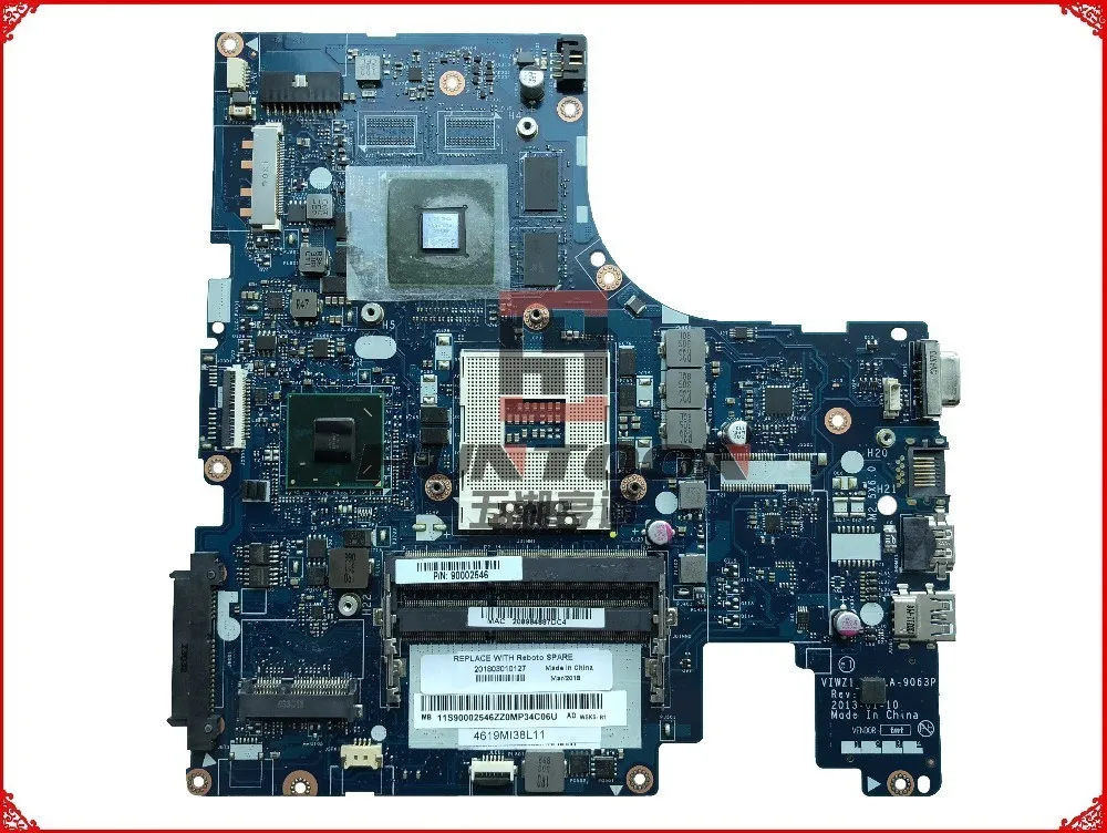 Brand New Fru For Lenovo Ideapad Z500 Motherboard Viwz1 La 9063p Hm76 Pga9 Ddr3 2gb Fully Tested High Quality November