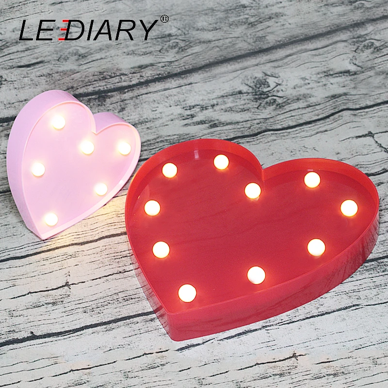 LEDIARY романтический ночник в форме сердца LED украшение атмосфера лампа подарок для