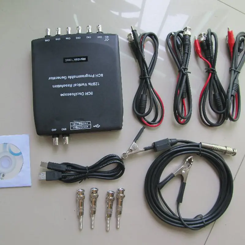 Новый USB осциллограф Hantek 1008C 8CH hantek Осциллограф usb автомобильный диагностический