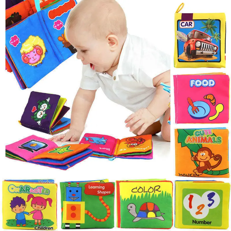 

Soft Cloth Baby Kids Learning Education Toy Books