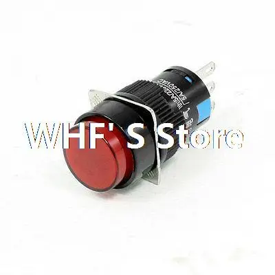 

2pcs AC 220V 1A SPDT 1NO 1NC 3 Pins Momentary Red Push Button Switch 16mm