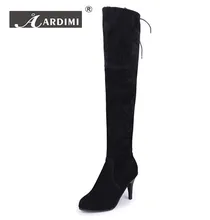 Hot Sell 35-43 designer slim thigh high boots woman sexy fashion over the knee boots women shoes high heels winter boots woman