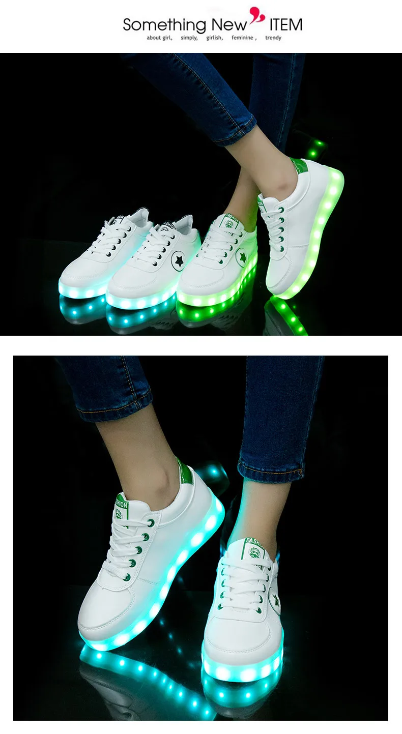 Кроссовки с usb-зарядкой, светящиеся кроссовки с подсветкой, светящаяся подошва, светящаяся детская обувь для девочек, светящиеся кроссовки
