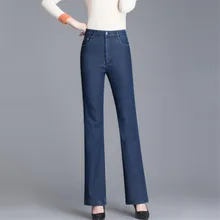 Женские микро расклешенные брюки женские повседневные с высокой талией Стрейчевые узкие джинсы, брюки размера плюс джинсовые брюки r805