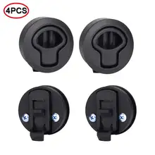 4 шт./компл. обувь с круглым носком и не Т-образной ручкой черного флеш лодка морской защелки подъемник шкафа Ручка-скоба для морской лодки RV палубе люк шкафчик