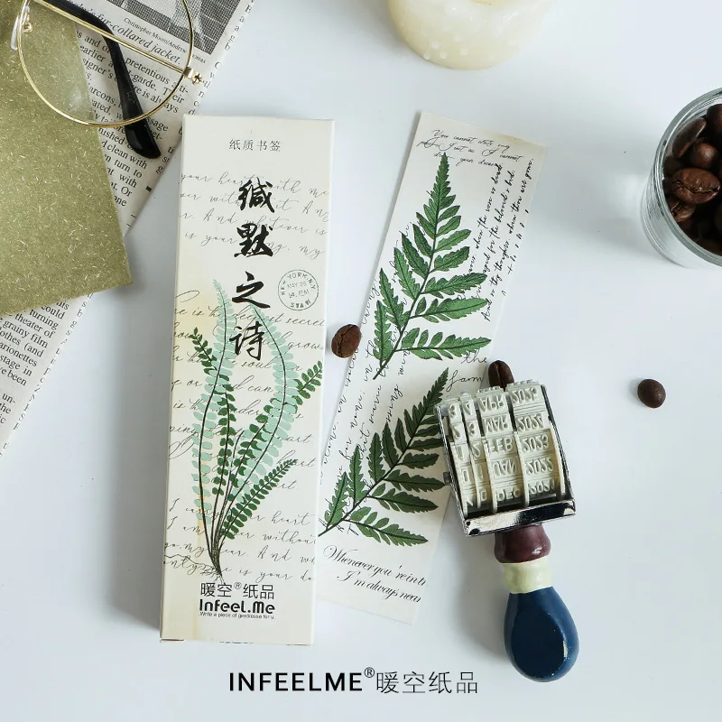 30 шт./компл. новинка цветок растение поэтическая Бумага Закладка книжный держатель открытка подарок канцелярские принадлежности