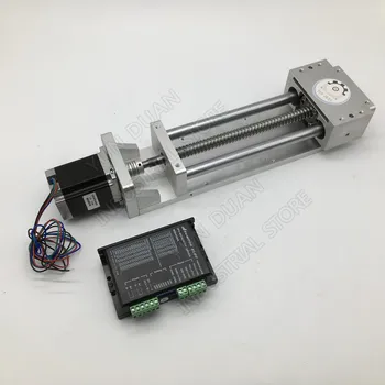 

100MM Stroke Linear Module Sliding Table Cross Slide Linear Stage Ball Screw C7 & 2.2NM NEMA23 Stepper Motor Driver Coupler Kits