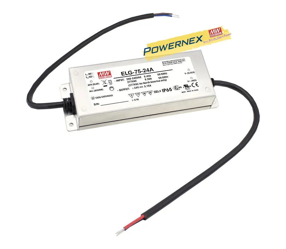 ФОТО [PowerNex] MEAN WELL original ELG-75-12B 12V 5A meanwell ELG-75 12V 60W Single Output LED Driver Power Supply B type
