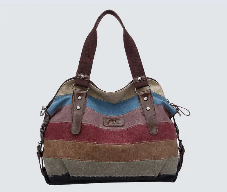 K-988 high quality Fashion women Bags Canvas Super patchwork canvas bag Shopping  Handbag Casual Shoulder Bag w52