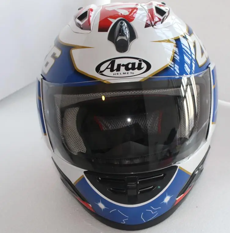 ARAI RX-7 высокого качества Полный шлем мотоцикла. Ветрозащитный Теплый гоночный шлем, Capacete - Цвет: Transparent lens