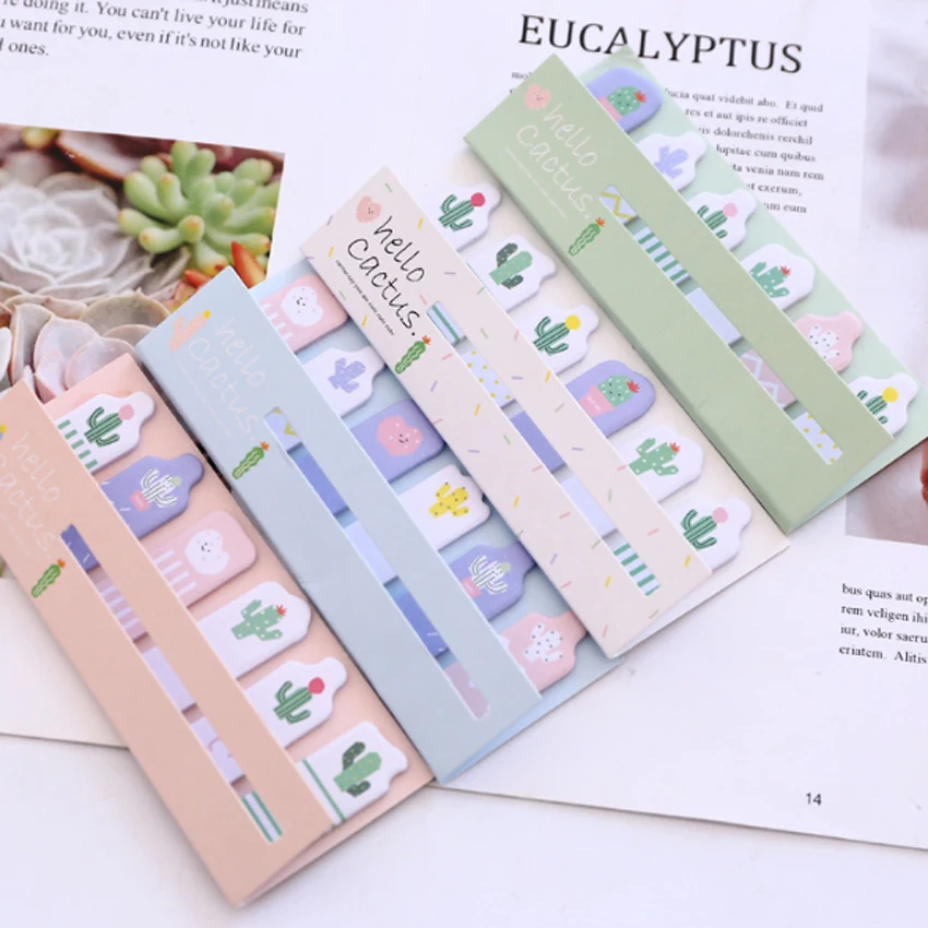 

2pack /lot Cute Cactus Sticky Note Office N Times Sticky Notes Notebooks Writing Pad Memo Pad