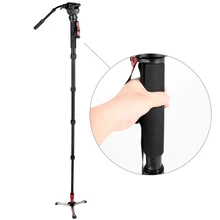 JIEYANG JY0506 Aluminum Alloy Professional Camera Monopod with Fluid Video Pan For DSLR Photography Camera Stand
