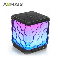 7 AOMAIS Mini Bluetooth Speaker Luz LED Cor Mudar Som Superior Reforçada Bass Portable Speaker Sem Fio para o Partido Home