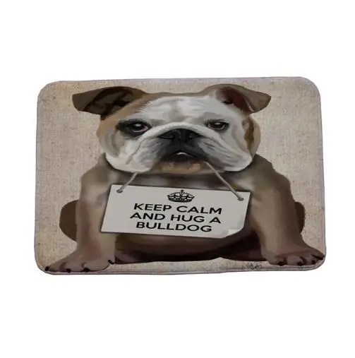 Cute Pug Spotty Dog Printing Carpet Stair Mats Anti-slip Floor Mat For Babies Animal Front Door Mat Bathroom Textiles Cute Pug Spotty Dog Printing Carpet Stair Mats Anti-slip Floor Mat For Babies Animal Front Door Mat Bathroom Textiles