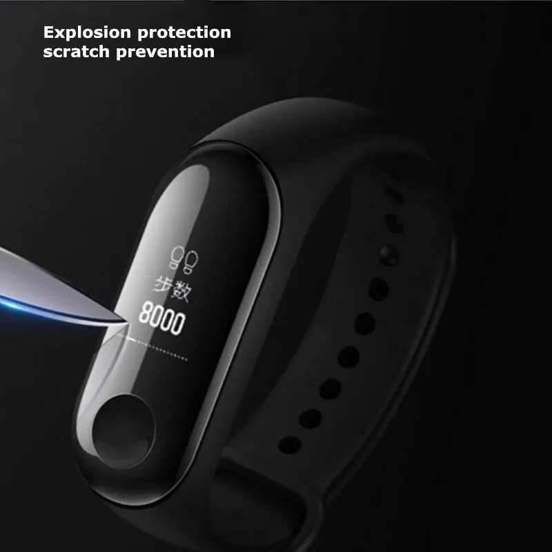 3 шт. Защитная пленка для экрана для Xiaomi Mi Band 3 умный Браслет Защитная пленка для экрана не закаленное стекло