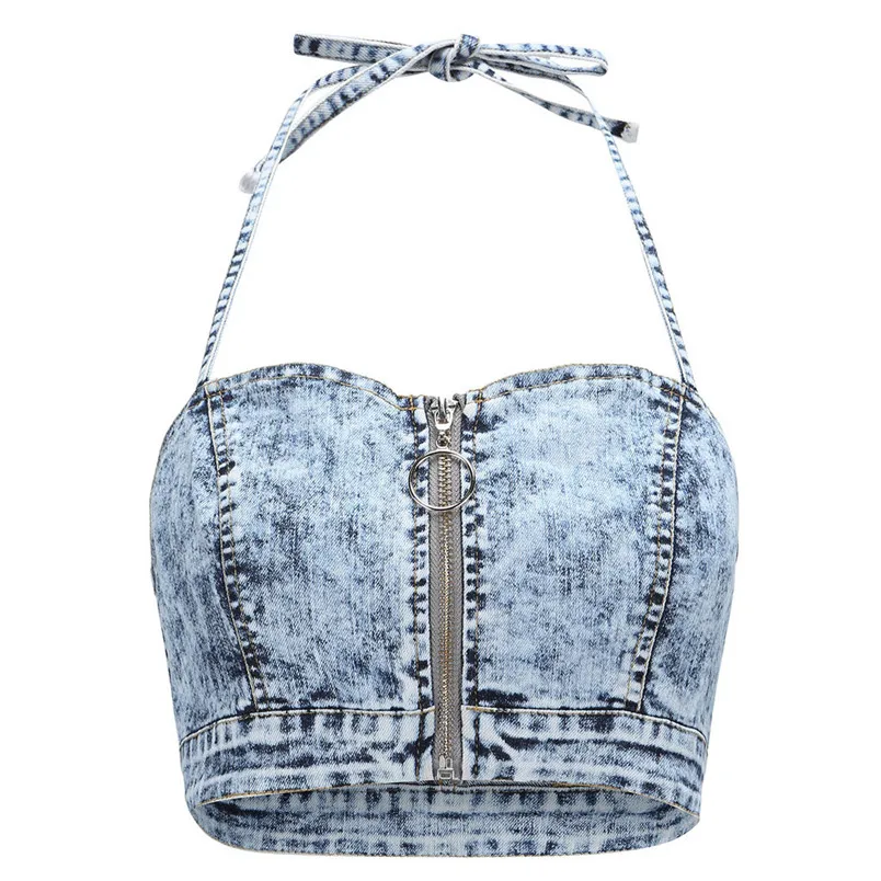 2019 New Design Womens Summer Denim Vest Fashion Sleeveless Zipper Casual Clothing For Ladies Girls 40JU18 (11)