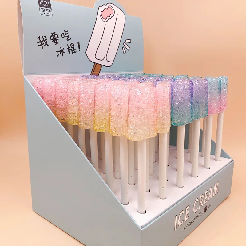 

0.5mm Kawaii Diamond Gel Pens Cute Popsicle Gel Pens Creative Neutral Pens For Girls Writing School Office Supplies Stationery