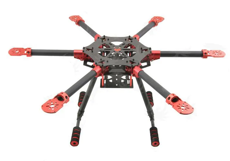 

Yuenhoang 1Set Carbon Fiber Hexacopter Frame Mini Folding Bracket RC FPV Frame HF600MM HF750MM with L1BLanding Gear