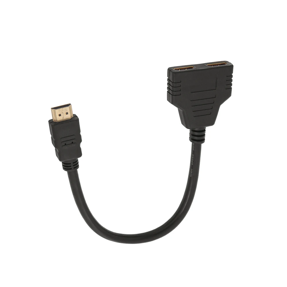 Кабель разветвитель HDMI 1 Male To Dual 2 Female Y Splitter адаптер в HD LED LCD TV 30 см сплиттер