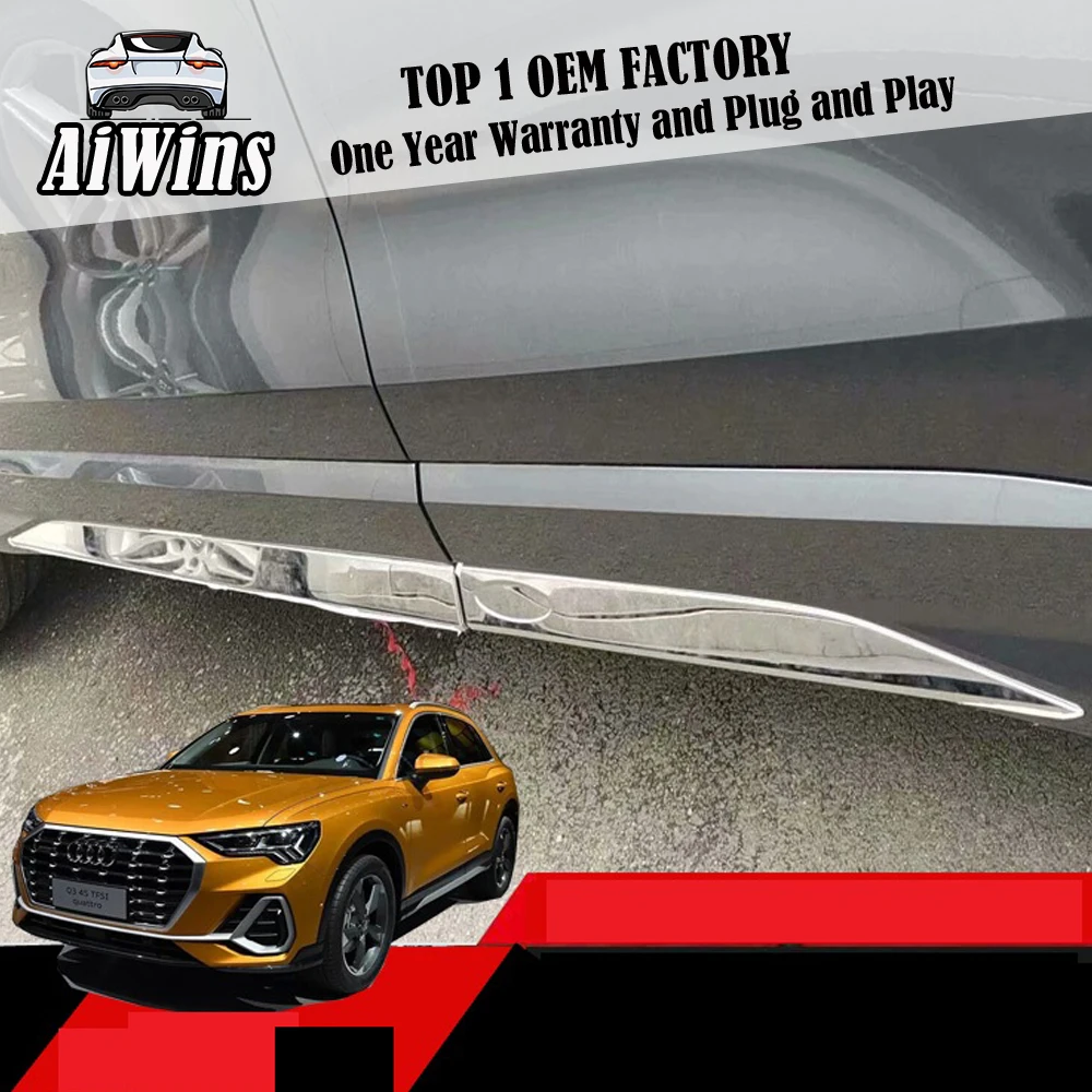 Aiwins для Audi Q3 2019 декоративный молдинг из нержавеющей стали боковая дверь накладка