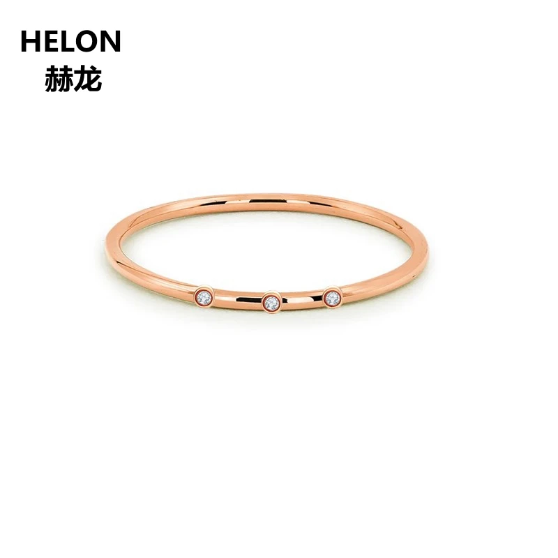 

Solid 14k Rose Gold Natural Diamonds Engagement Wedding Ring Women Anniversary Valentine Graduation Birthday Gift