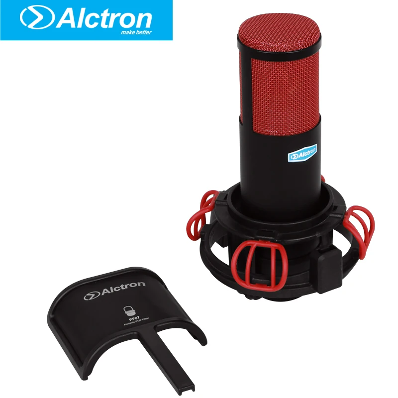 Alctron X50B Профессиональный Большой мембранный конденсаторный микрофон студийная запись вокальный микрофон с микрофоном поп-фильтр амортизатор