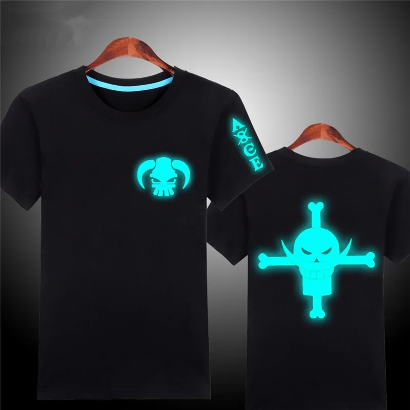 One piece cosplay ace cartoon tee shirts Glow in the dark t shirt men Novelty Anime clothes t shirt for lovers GC915|shirt clothing|shirt baseballshirt sleeve - AliExpress