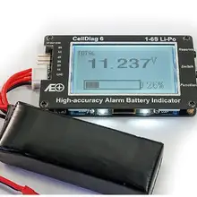 RC C6 Высокая точность сигнализации индикатор батареи Lipo батарея индикатор напряжения монитор, Вольт-метр звуковой сигнал