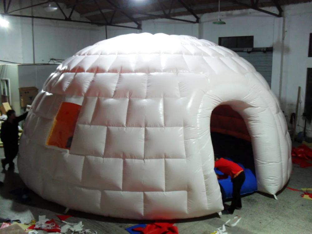 ПВХ открытый белый igloo геодезические купола надувные Вечерние