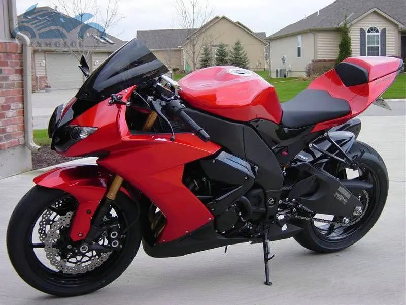 

New Cheap Motorcycle factory body fairing for 2008 2009 2010 Kawasaki ZX10R red black road Fairings set Ninja ZX-10R 08 09 10