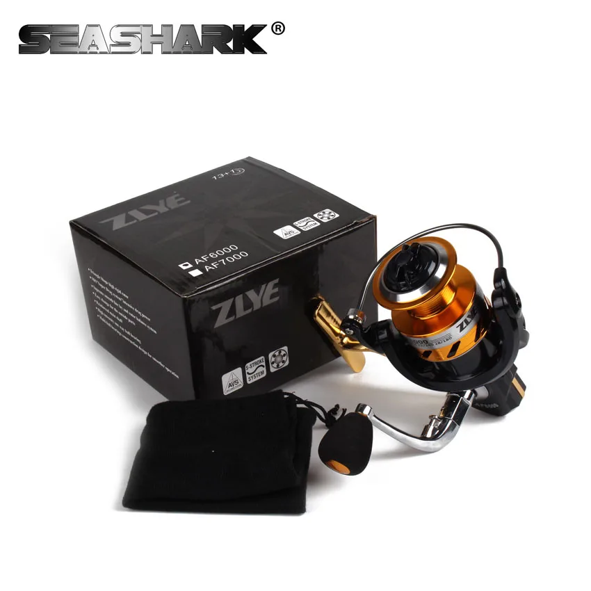 SEA SHARK 13+1BB Spinning Fishing Reel All metal EVA Handle Fishing