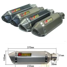 Универсальный мотоцикл 38-51 мм глушитель выхлопной трубы автомобиля со съемным глушителем для cbr125 250 cb400 cb600 yzf fz400