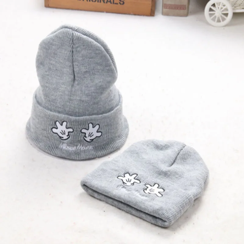 Брендовая детская шапка с капюшоном на весну и лето для новорожденных мальчиков и девочек, вязаная шапка 2mz42 - Цвет: gray