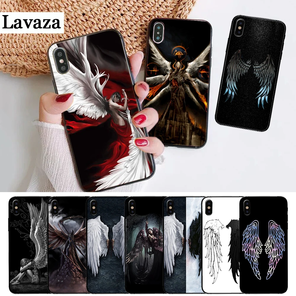 

Lavaza Angel Wings Silicone Case for iPhone 5 5S 6 6S Plus 7 8 X XS Max XR
