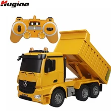 RC Truck Dumper 2 4G 4WD Remote Control Tittle Cart Engineer 6CH Recharger Demo Function with