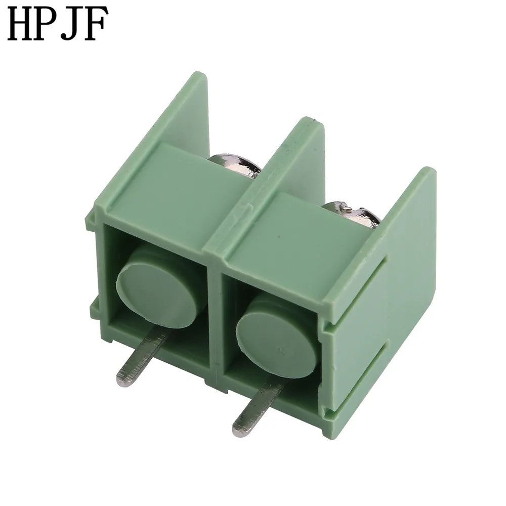 KF7.62mm-2/3/4Pin 300V 20A 7,62 мм Шаг игольчатым подшипником Тип разъема: штепсельная розетка Винтовые клеммы разъема - Цвет: 10PCS 7.62-2P Green