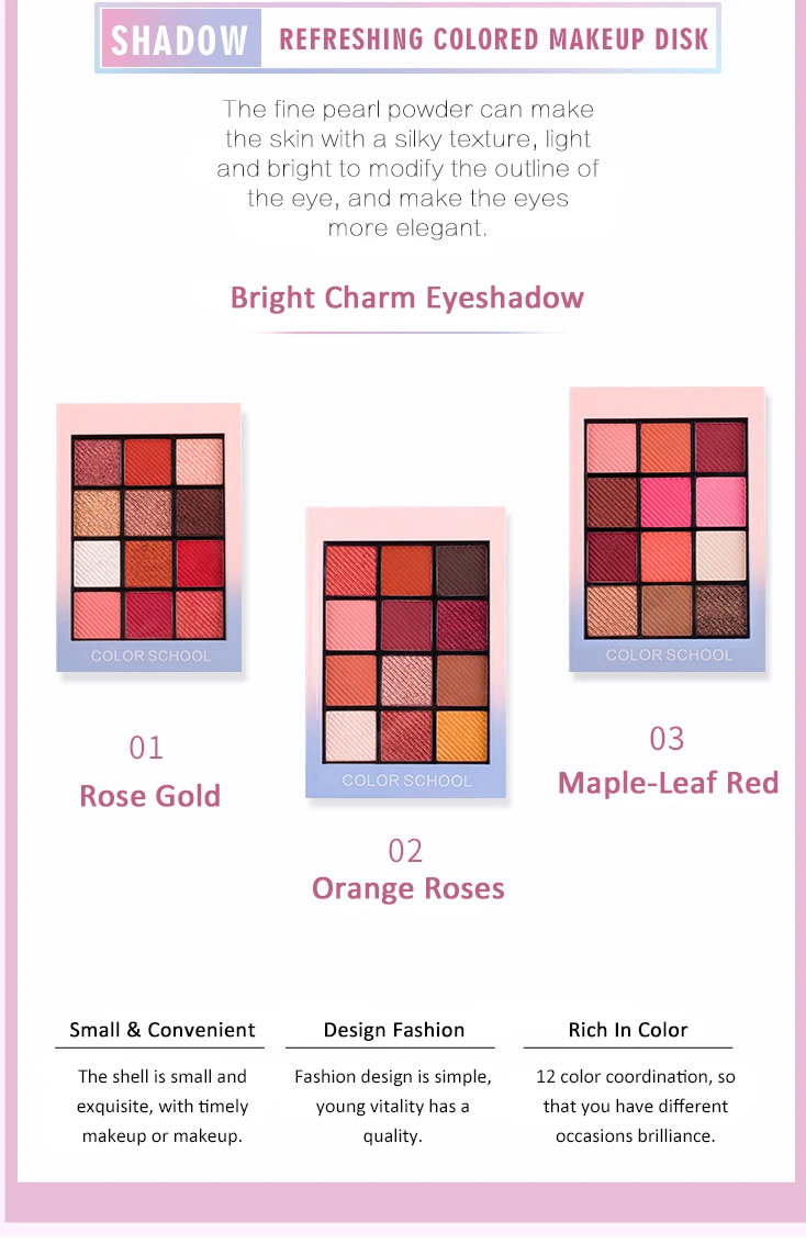 HOLD LIVE 12 Colors Eyeshadow Palette Matte Diamond Glitter Focus Charm Eye Shadow Palette Pigment Nude Eyes Makeup Set (5)