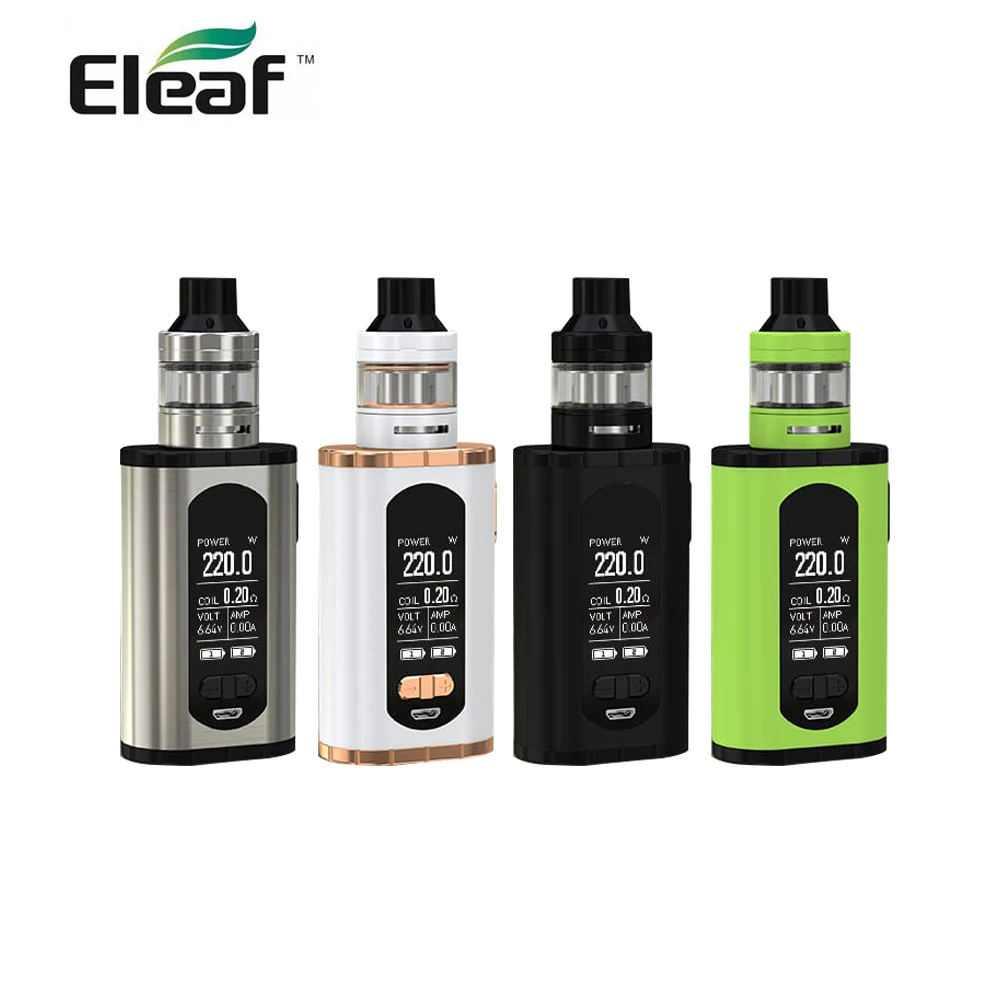 

Original Eleaf Invoke with ELLO T Full Kit 220W with HW3/HW4 coil max 2ml/4ml tank with 1.3 inch supports VW/TC/TCR e-Cigarette