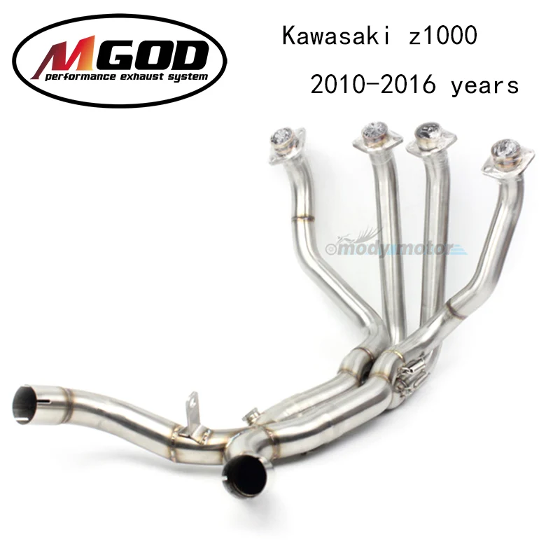 Для Kawasaki Z1000 2010 2016 лет 51 мм мотоцикл полный выхлоп Slip on передняя | Выхлопные трубы и системы -32828799757