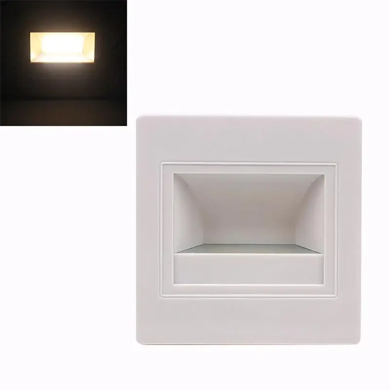 Adeeing 85-265 в 1,5 Вт светодиодный настенный светильник для лестниц, светильник для крыльца, Встраиваемый светодиодный светильник для лестниц, лестничный светильник для коридора, лестничный светильник