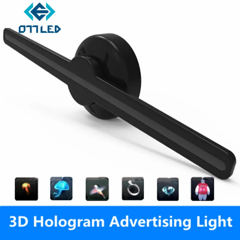 LED Holographic Projector Portable Hologram Player 3D Holographic Dispaly Fan Unique Hologram Projector for Logo Shop Publicidad LED Holographic Projector Portable Hologram Player 3D Holographic Dispaly Fan Unique Hologram Projector for Logo Shop Publicidad